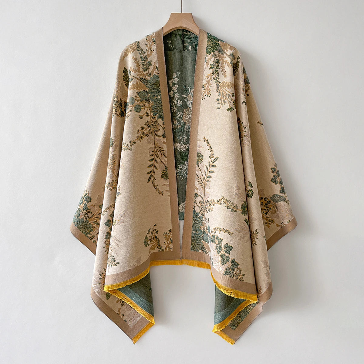 Women's Floral Print Blanket Wrap - Cashmere-Touch Travel Shawl