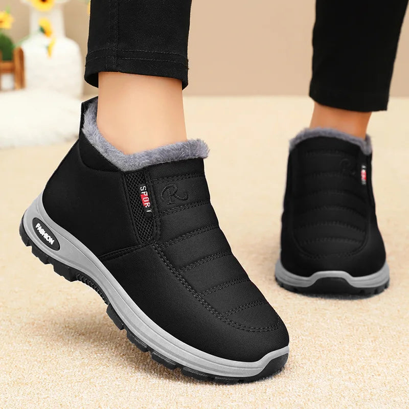 Women's Plush Platform Snow Boots - Warm Lined Ankle Boots - photo 4