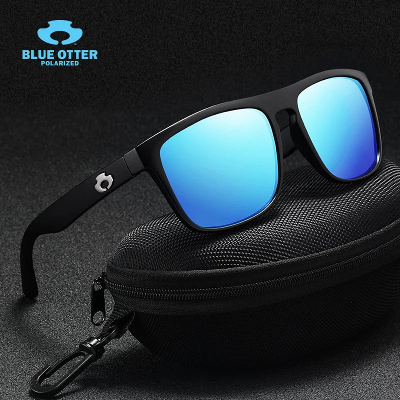 BLUE OTTER Polarized Square Sunglasses — Anti-Glare Unisex