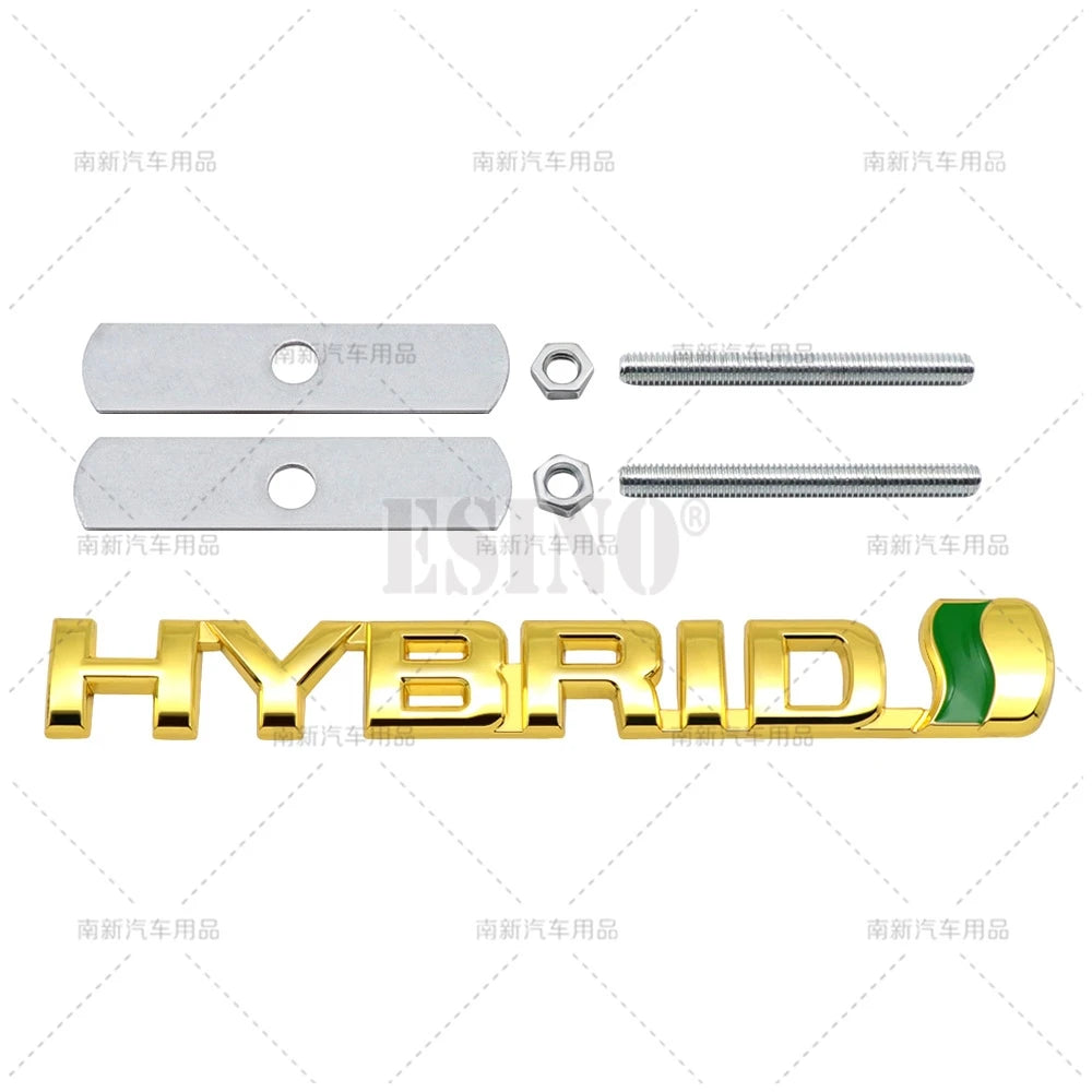 Car Styling Hybrid 3D Grill Rear Trunk Fender Metal Chrome Zinc Alloy Emblem Badge for Toyota RAV 4 Prado Camry Corolla Yaris