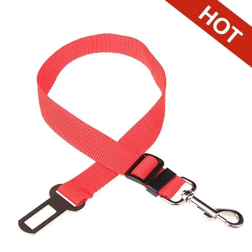 Dog Car Seat Belt Safety Protector – Adjustable Pet Travel Harness Leash & Collar Clip | Universal Fit
