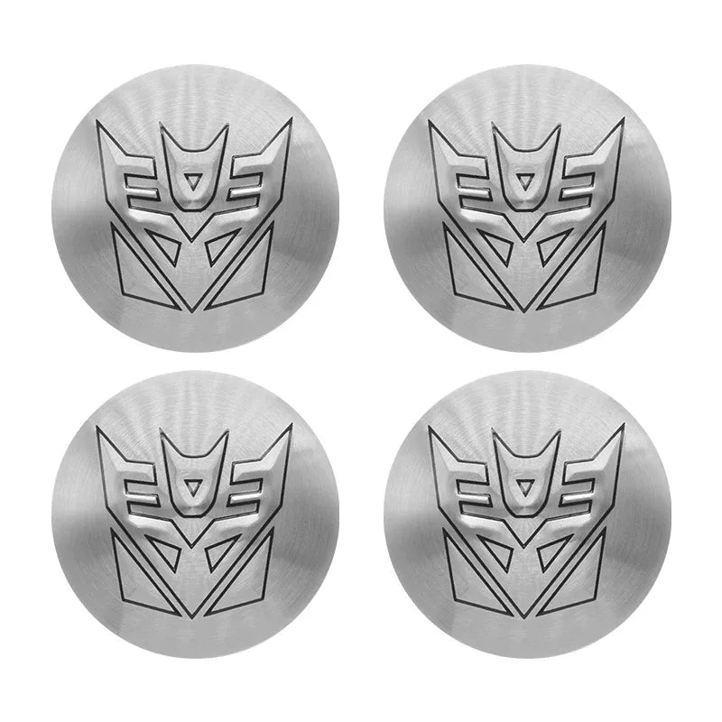4PCS Universal 56mm 60mm For Autobot Badge Car Wheel Center Caps Dustproof Decorative Hub Caps Sticker