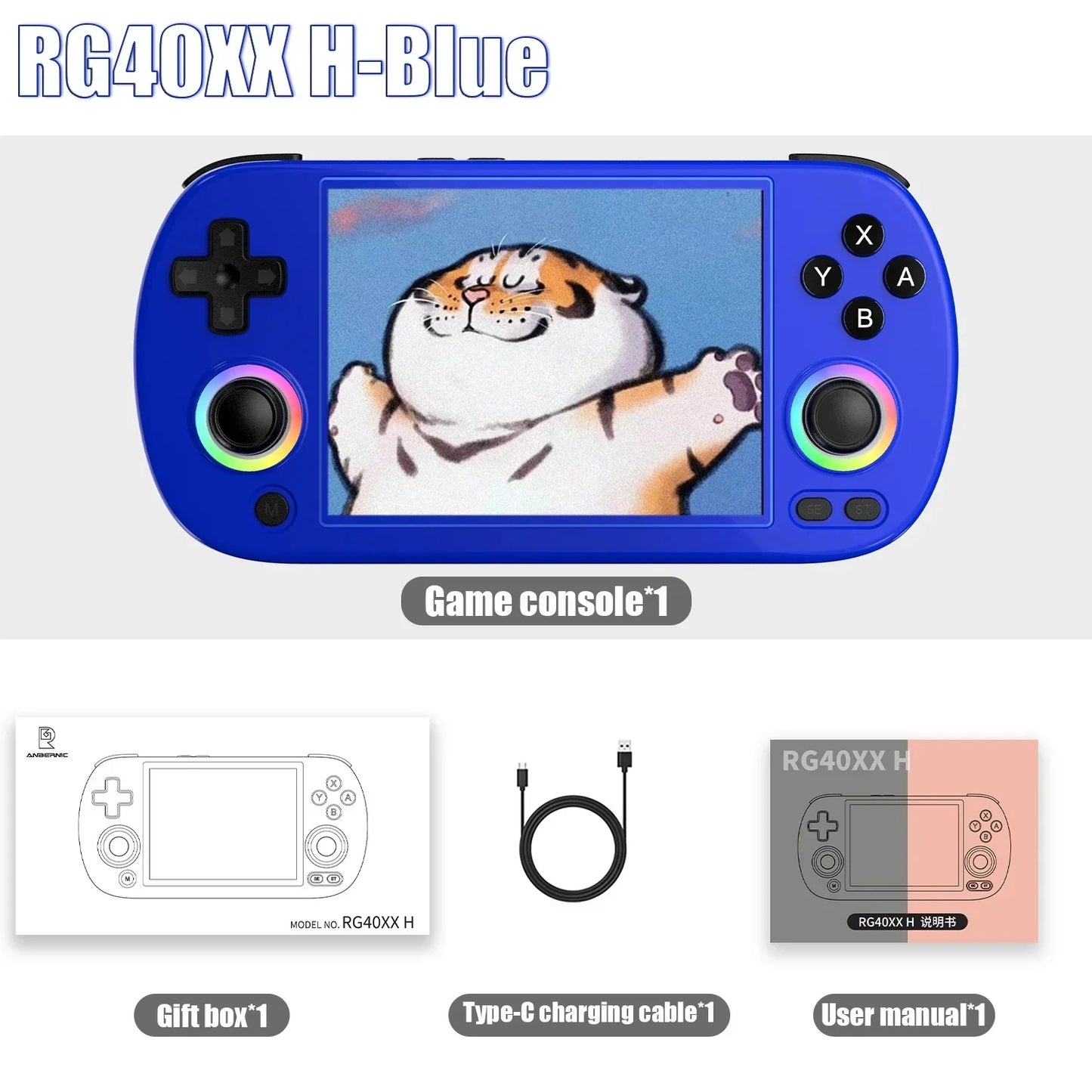 ANBERNIC RG40XX H Retro Handheld Game Console RG40XXH Video Player Smartpro 4.0inch IPS screen Linux 5G WIFI 256G 300+ PSP Games