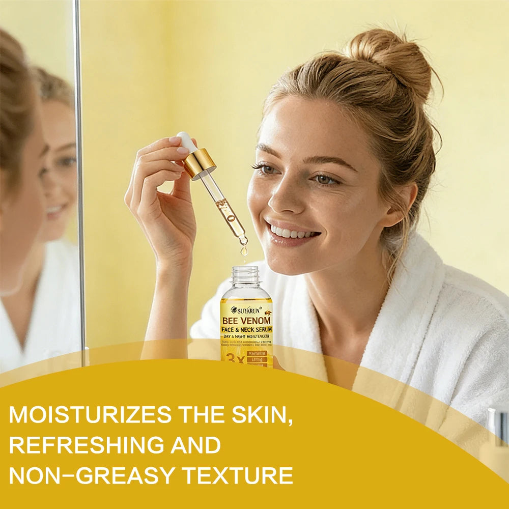 SUYARUN Bee Venom Collagen Anti-Aging Face Serum | Firming Lifting Moisturizer | Wrinkle Reduction | 24H Hydration.