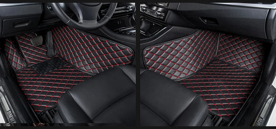Custom-Fit Leather Car Floor Mats for Ford F-150 2009–2023 (Full Set)