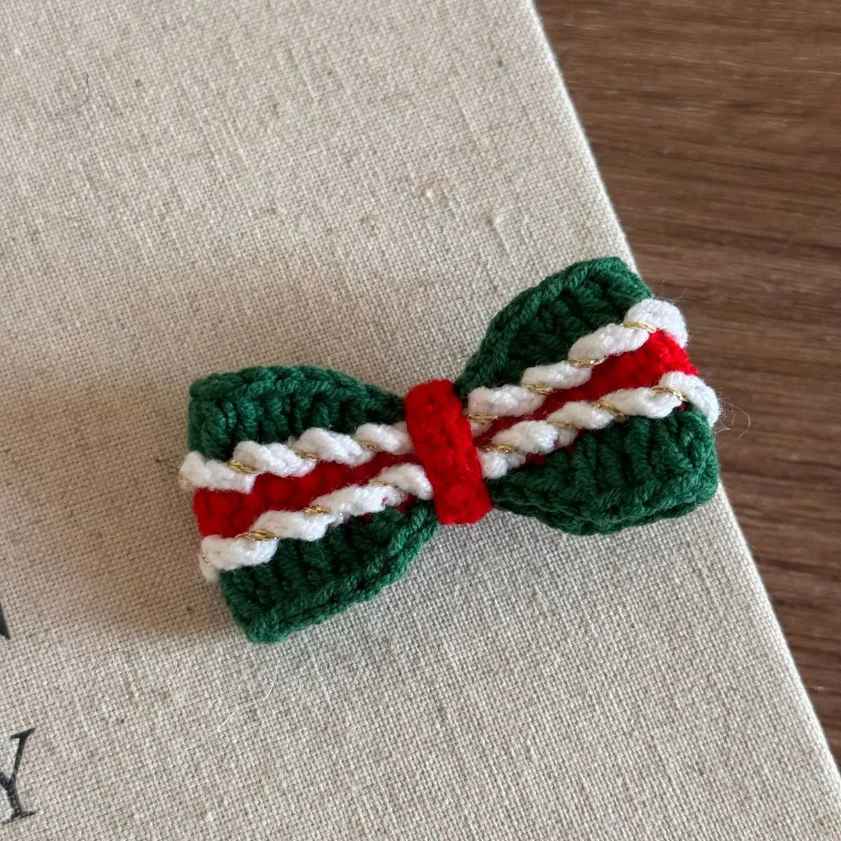 2025 Cute Crochet Hair Bow Christmas Hair Clips Knitted Hair Pins Santa Hairpins Duckbill Clip Barrettes Girls Hair Accessories