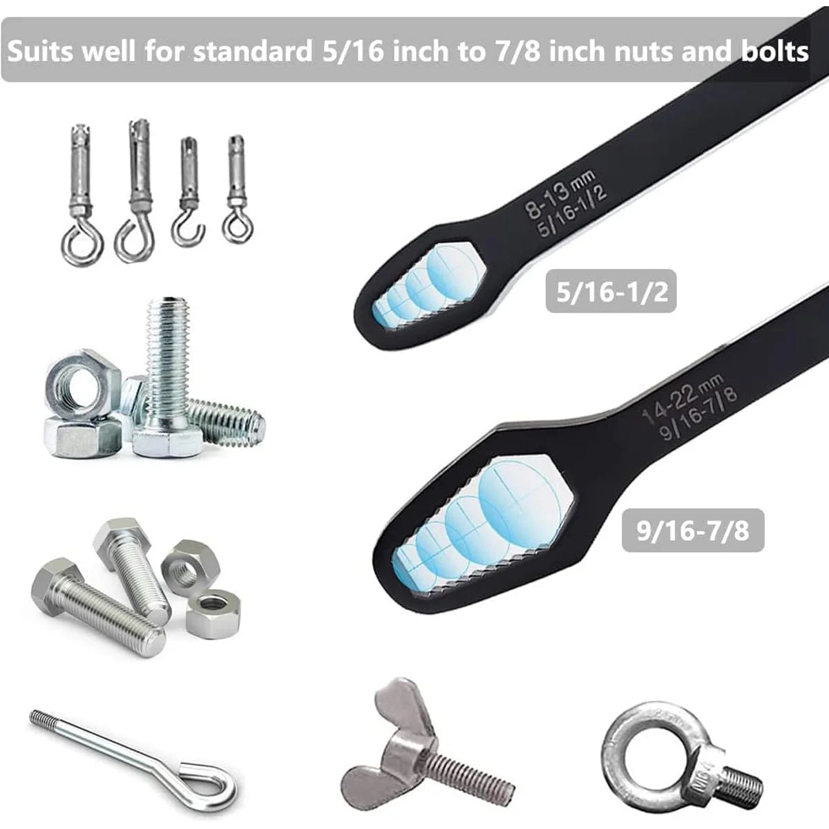 1pcs headed multifunctional universal wrench universal wrench self tightening drooping wrench repair tool for household mainten