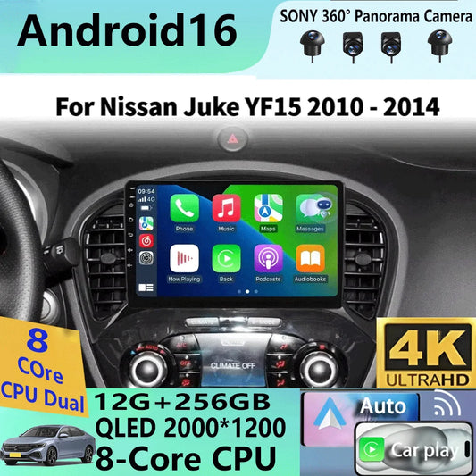 Car Stereo with Apple CarPlay & Android Auto, Compatible with Nissan Juke YF15 (2010-2014)