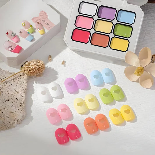 9-Color Patting Gel Nail Polish Palette - Gradient Soak Off UV/LED