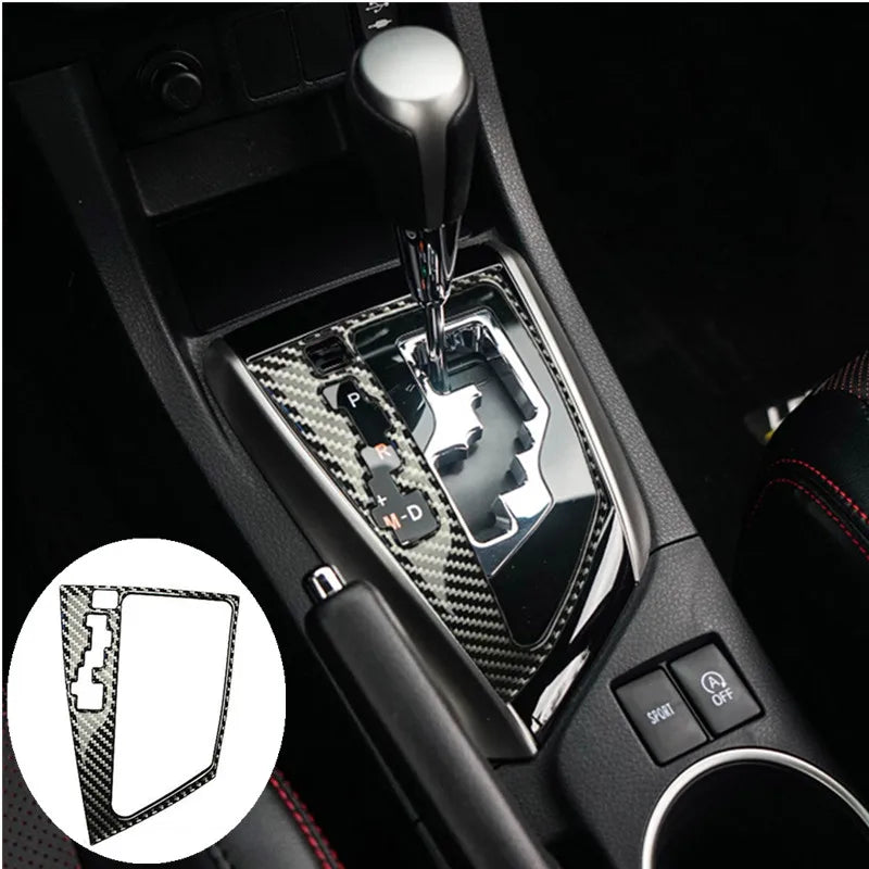 Black Carbon Fiber Car Interior Decoration Protection Sticker Auto Accessories For Toyota Corolla 2014 2015 2016 2017 2018