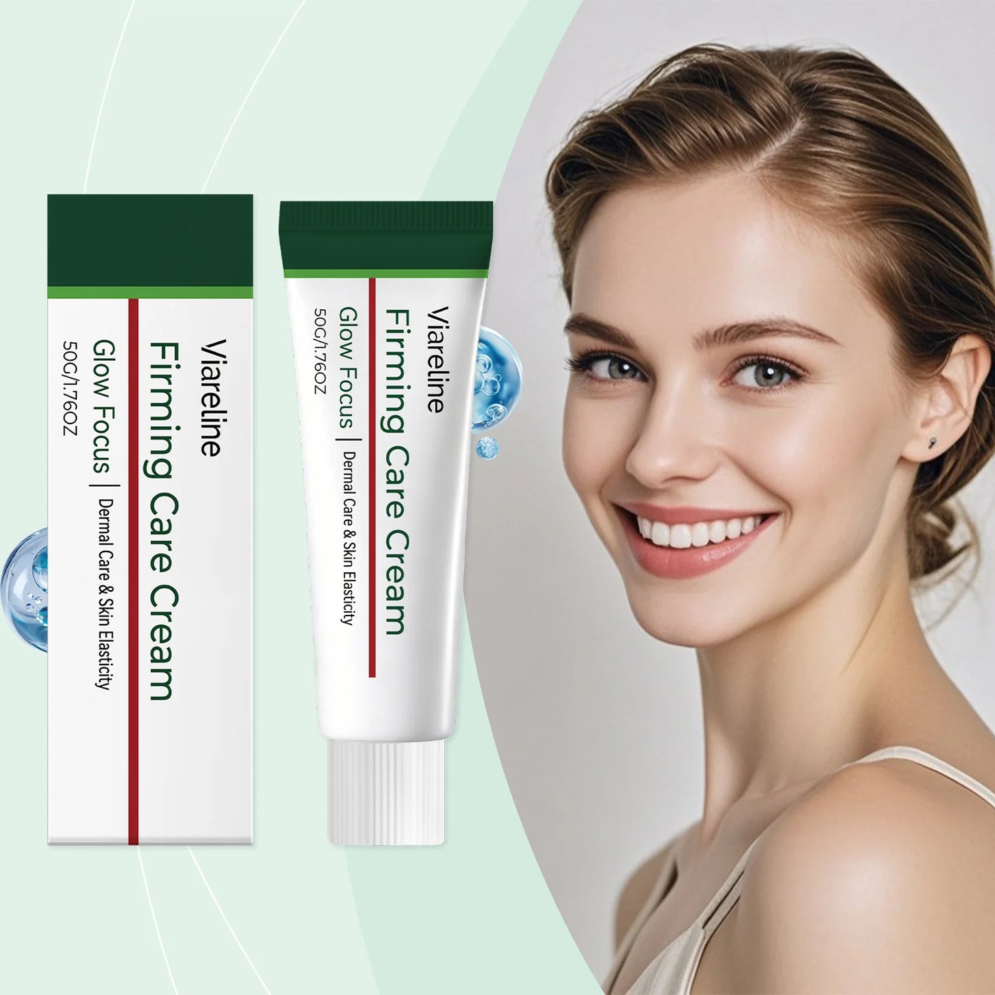 Firming Care Cream 50ml Enhance Skin Elasticity Brighten Skin Tone Smooth Lightweight Non-Greasy Moisturizer Skin Care