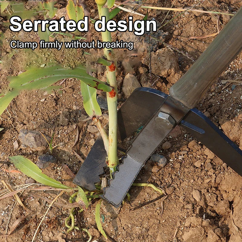 【E】Heavy-Duty Root Remover Garden Tool Designed For Efficient Manual Plant Root Removal Of Corn Stalks And Soybean Root