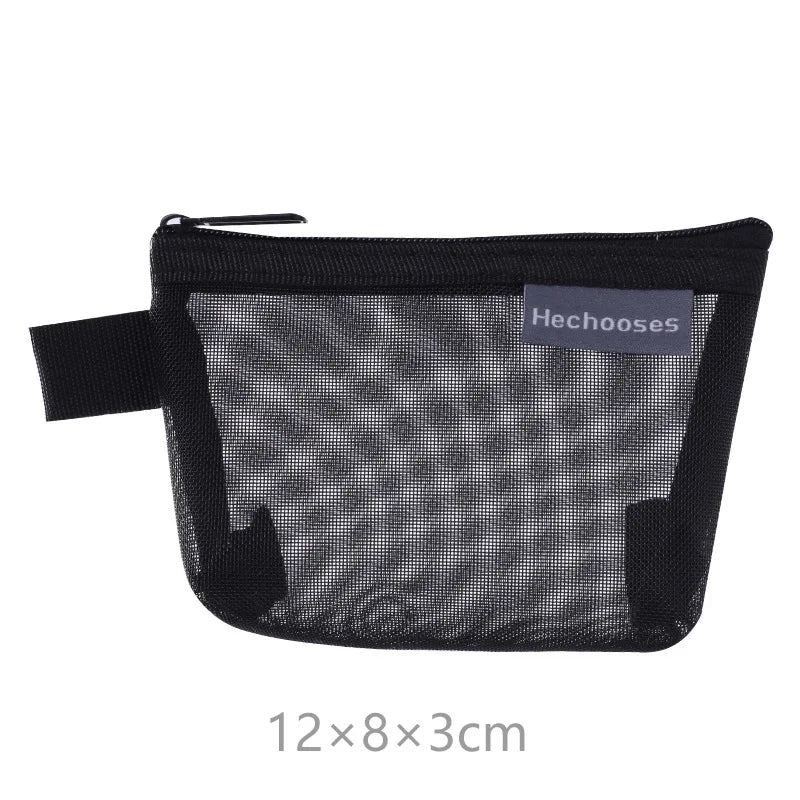 Coin Organizer Bag Mesh Cute Purse Key Lipstick Nylon Cards Pouch Coin Bag Small Item Storage Mini Cosmetic Bag Office Case