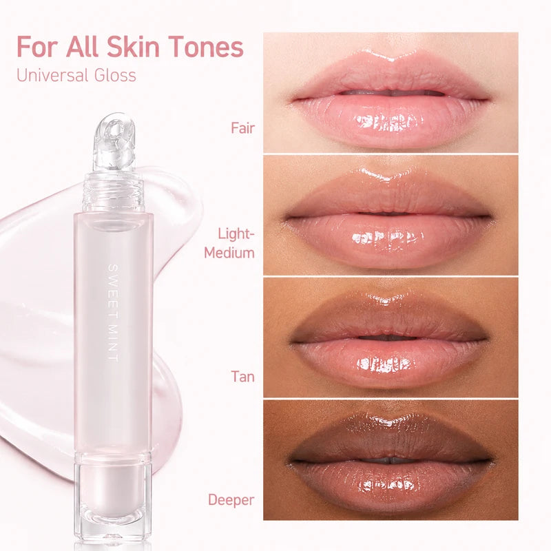 Clear Hydrating Lip Balm Transparent Lip Gloss Non-Sticky Moisturizing Lip Care for Dry Chapped Lips Women Daily Use