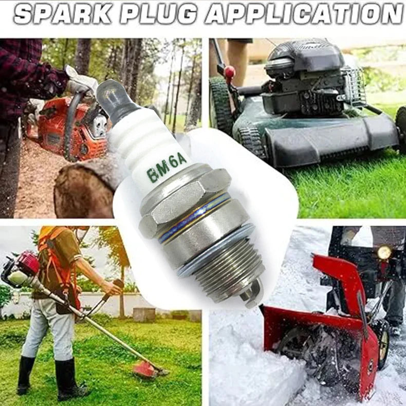 BM6A Spark Plug Glow Plug Small Engine For 2 Stroke Gasoline Chainsaw Lawn Mower  Brush Cutter Strimmer，Replaces M7/L7T/CJ8/1560