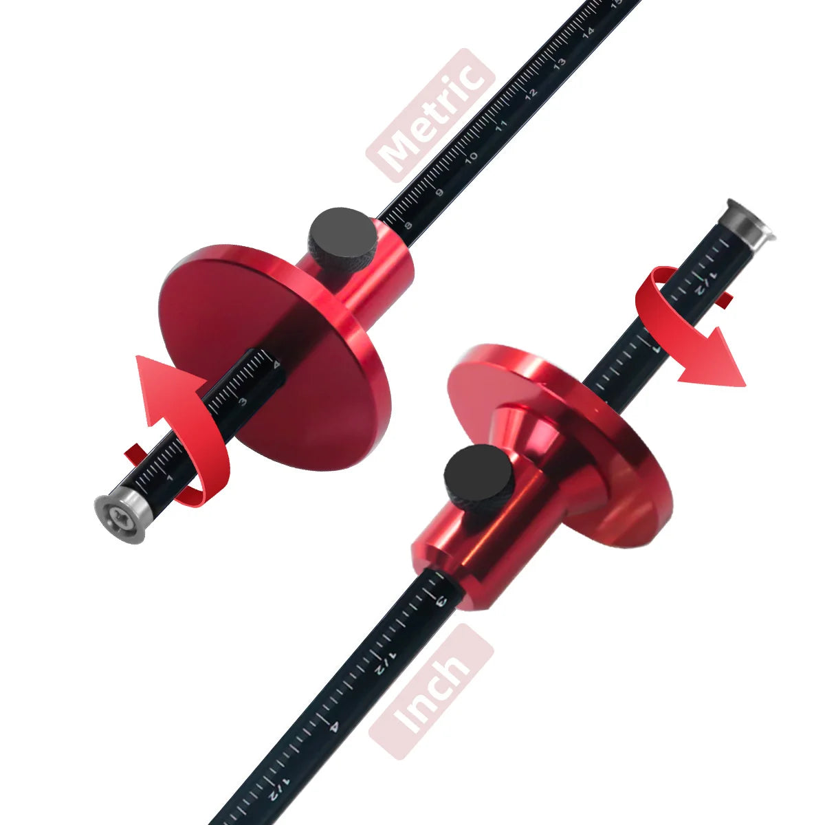 Woodworking Scriber - Wood Marking Tools With Inch & MM Scale, Wheel Marking Gauge - Parallel Line Drawing Mortise Measuring