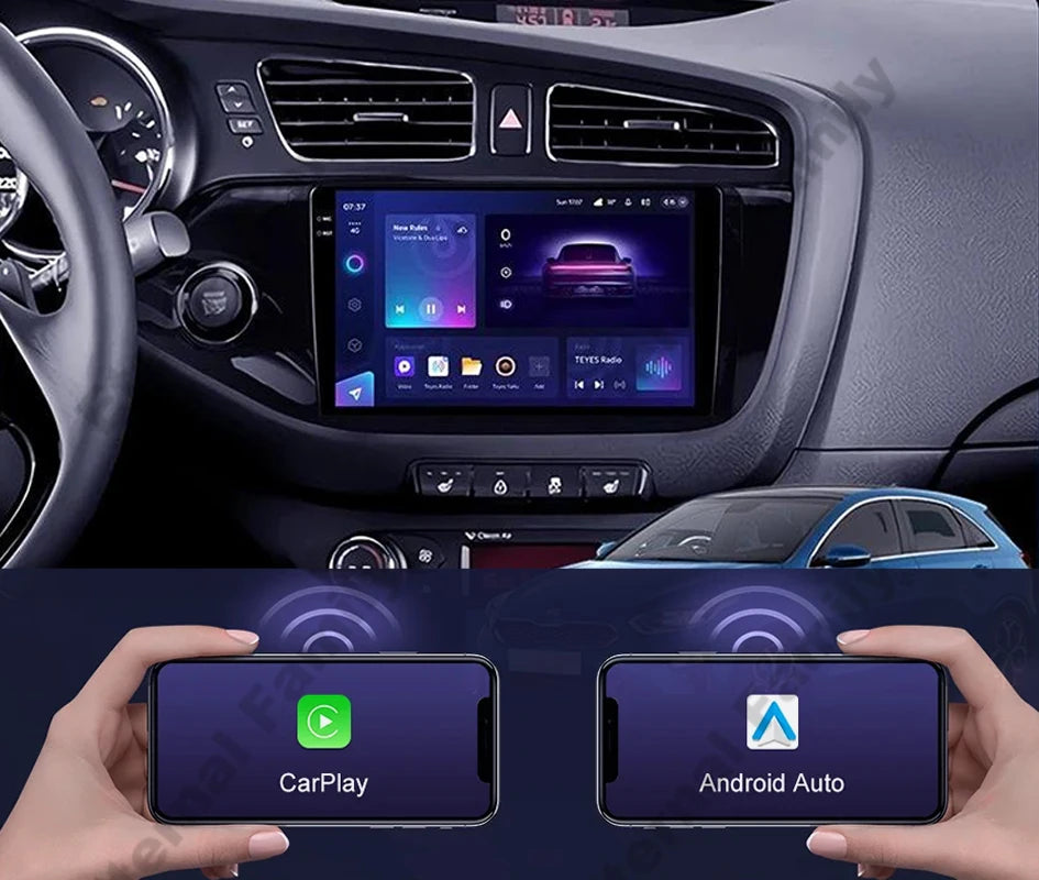 Android 15 Carplay For Kia CEED 2 JD 2012 - 2018 Car Radio Stereo Multimidia Player GPS Bluetooth DSP 2din Stereo QLED Screen