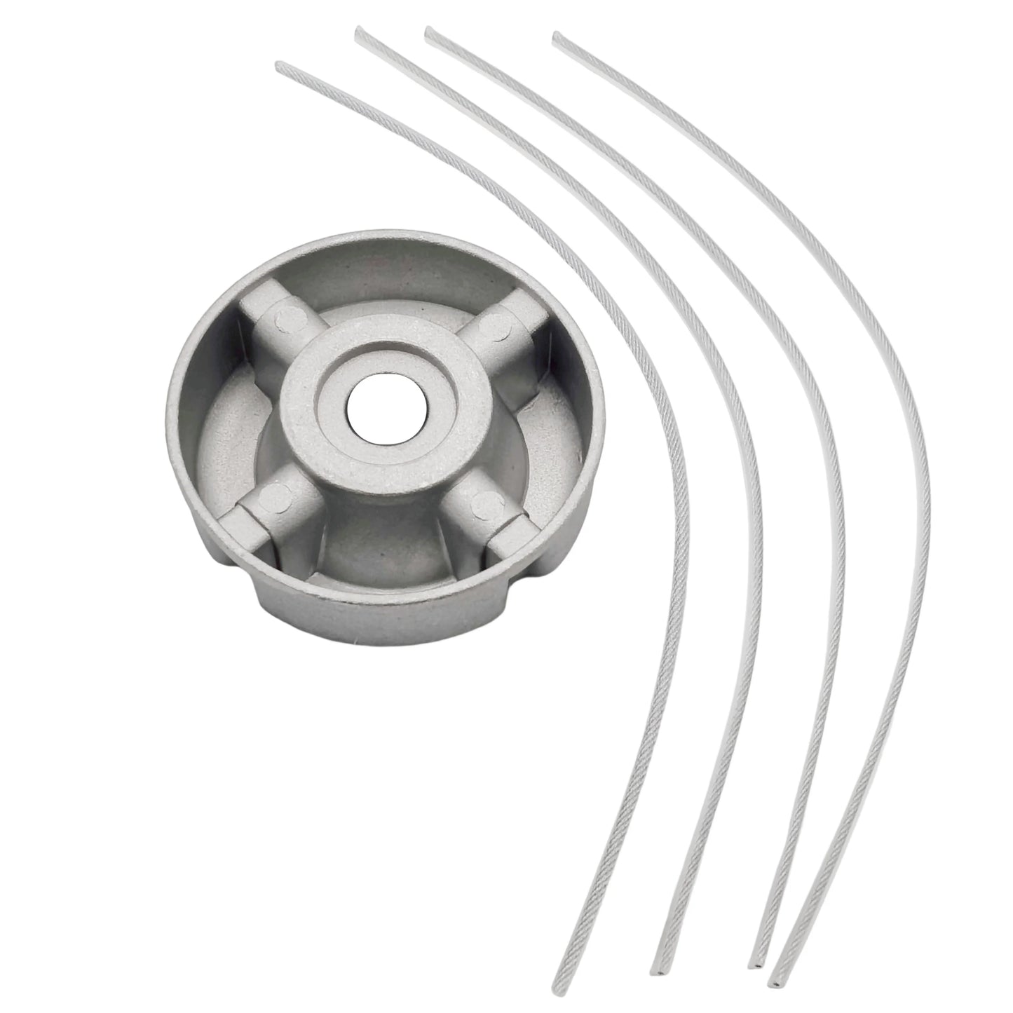 Aluminum Trimmer Head 5/8 inch/15mm Through Hole Fit String Trimmer Replacement Head Wire Rope Weed Head Accessories