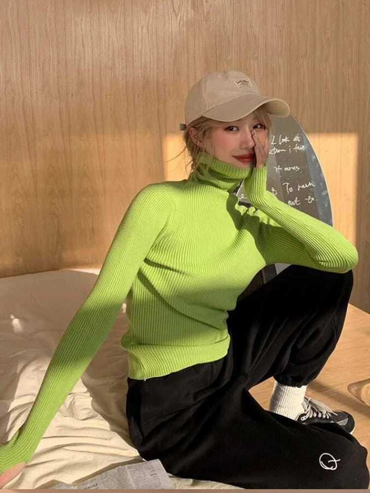 Women's turtleneck knit sweater, warm basic — view 14 of 20