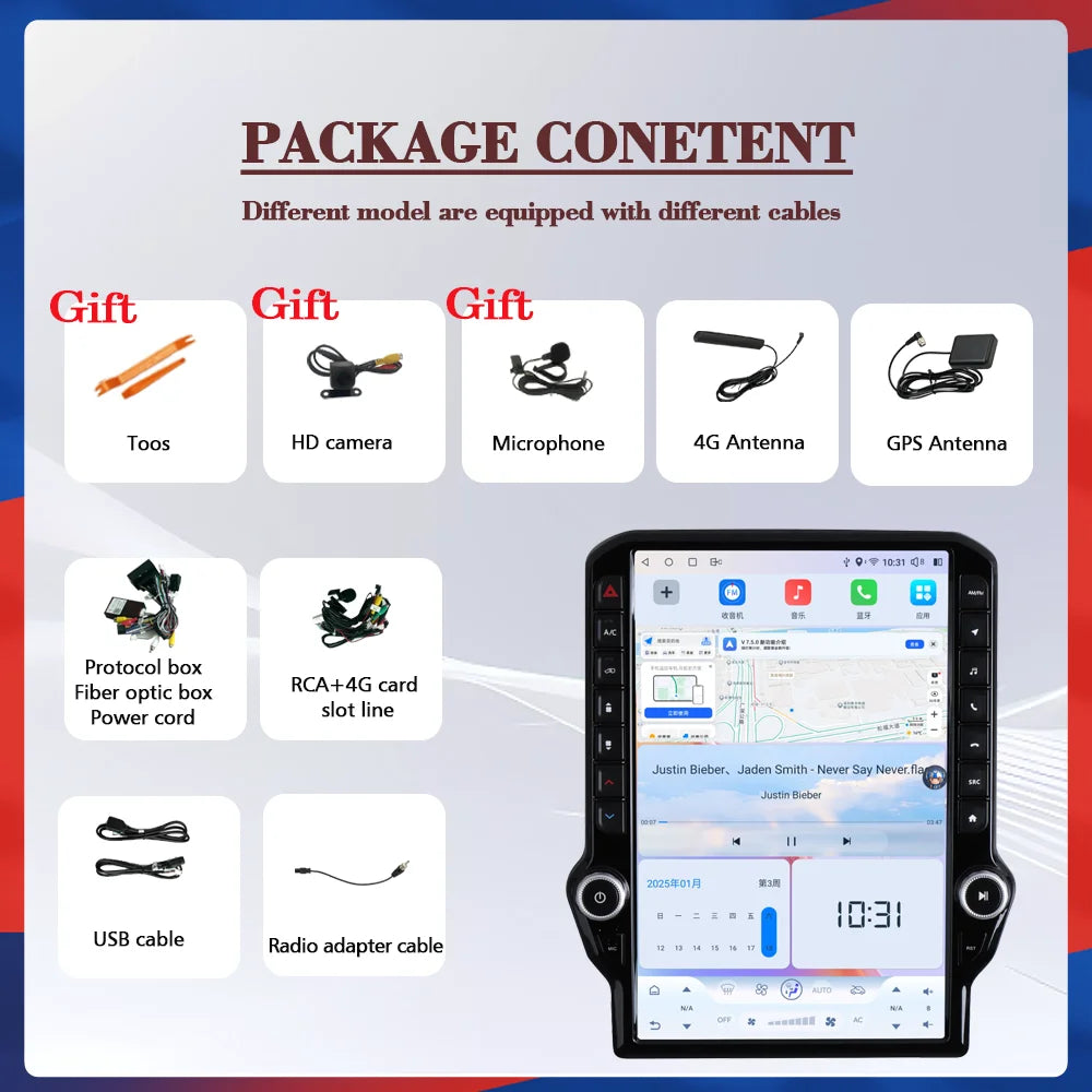 14.5" Android 13 Multimedia GPS Radio — Dodge RAM 1500 Pickup (2013-2018)
