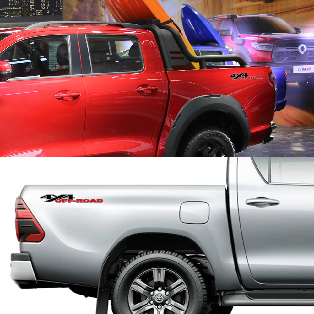 4x4 Off-Road Vinyl Decals (2-Pack) — Universal Fit for Pickups & Trucks