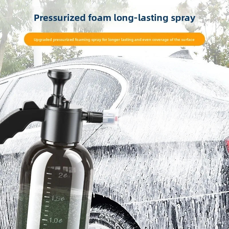 2L High Pressure Car Wash Foam Sprayer Bottle with Foam Nozzle for Auto Cleaning and Detailing