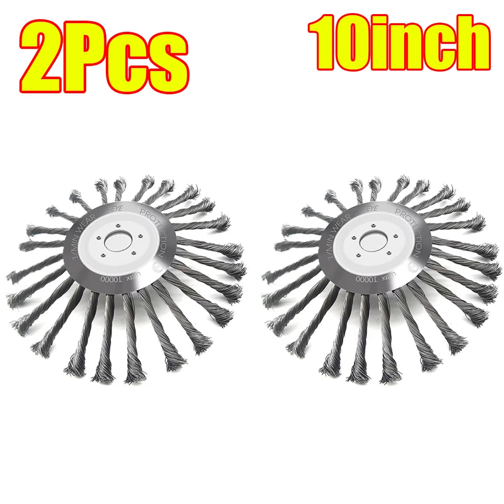 Weed Brush Trimmer Head - Durable Steel Wire Cutter Tool