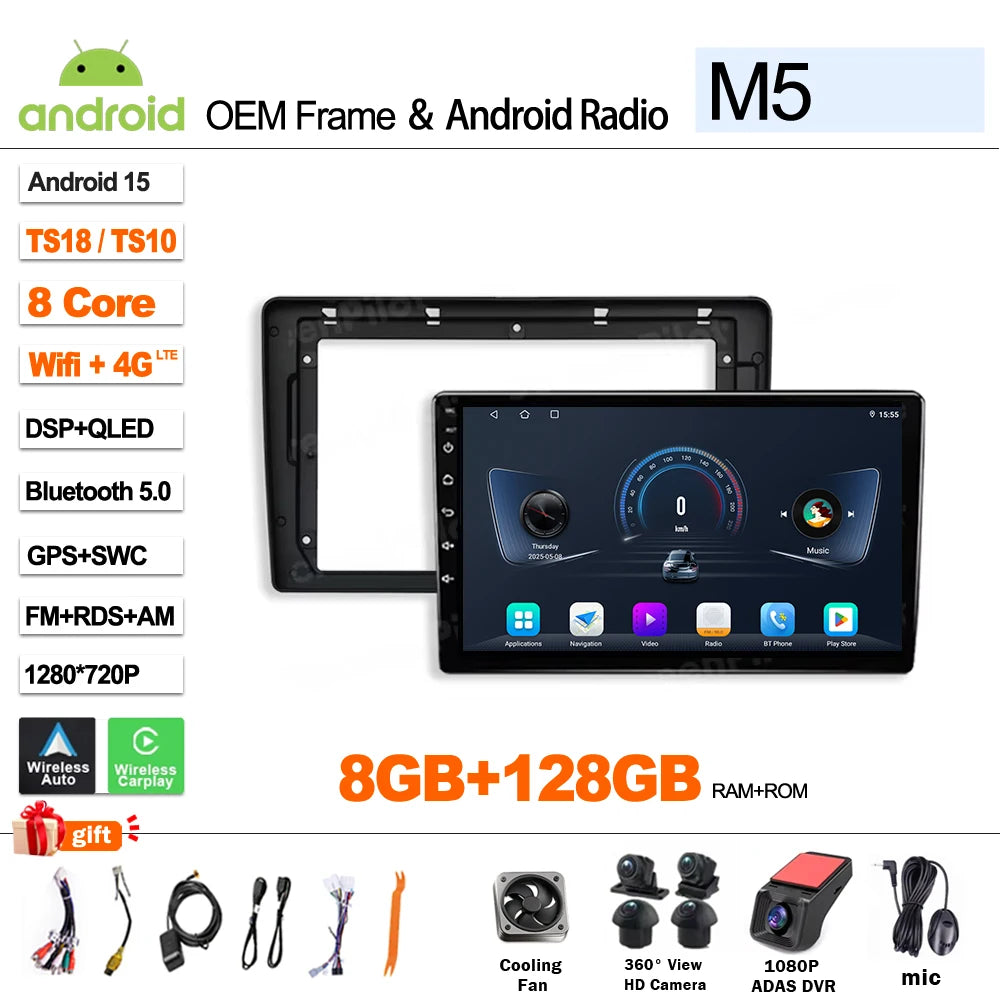 Android 16 for Car Radio Citroen Berlingo B9 Peugeot Partner 2008-2019 Multimedia Video Player 2 din Carplay Touch Screen 8 Core