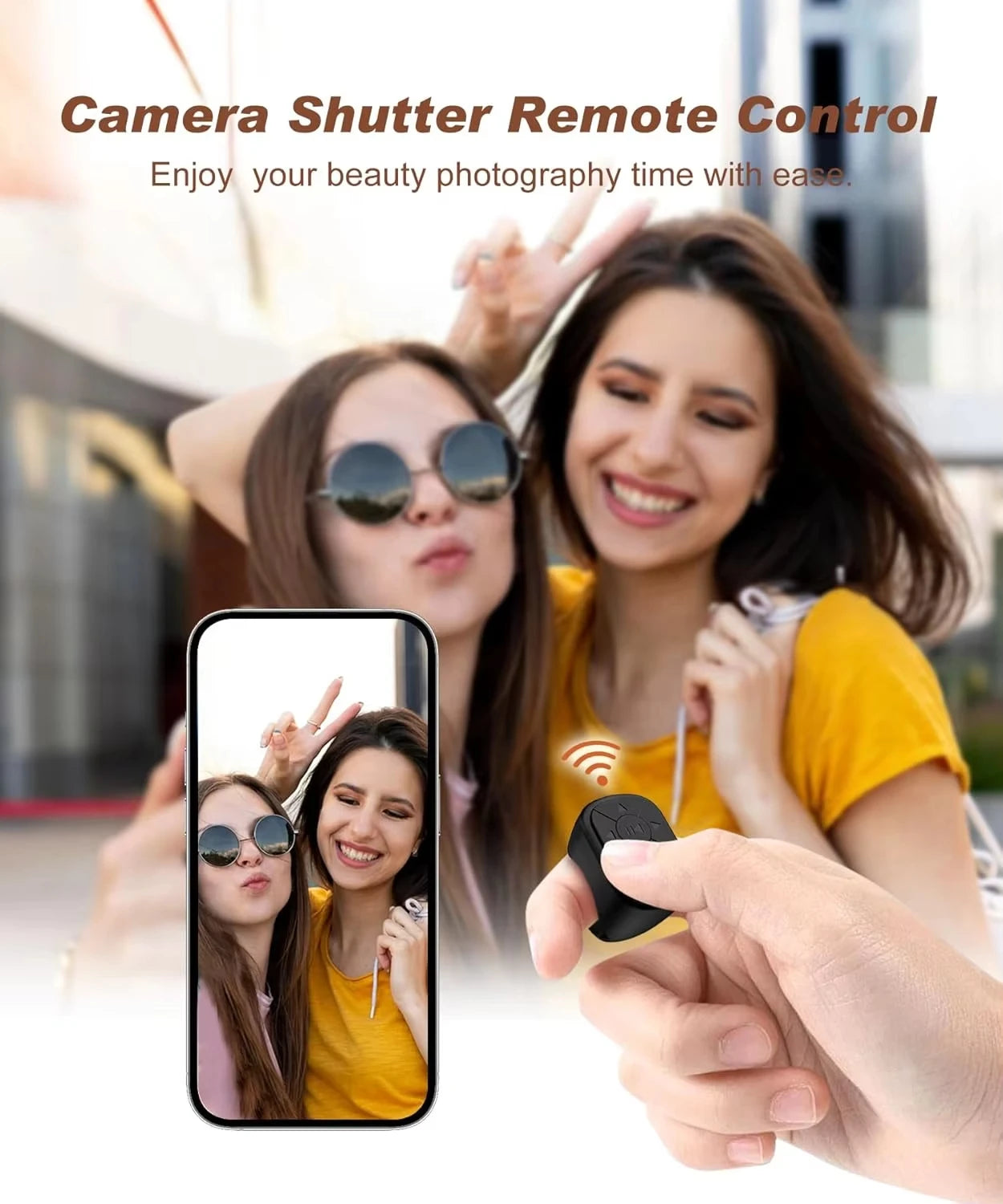 Tiktok Scrolling Ring Tiktok Remote Control Is Suitable for Iphone, iPad Bluetooth Page Turning Ring Roller, Both Camera Shutter