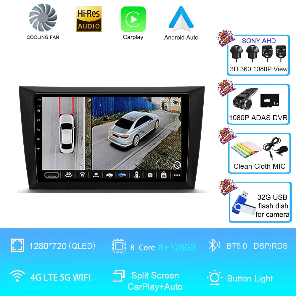 Car Stereo with Apple CarPlay & Android Auto, Compatible with VW Golf 6 MK6 & GTI