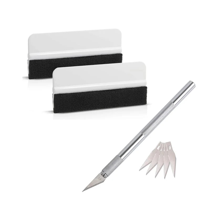 Car Vinyl Wrap Tools Kit Rubber Squeegee Mini Scraper for Installing Car Stickers Window Film Tint Application Tools
