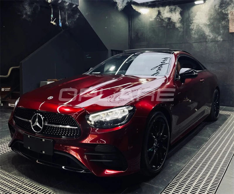 Highest quality PET glossy liquid metallic Gentiana red vinyl wrap film metallic Gentian red wrap for car wrap quality Warranty