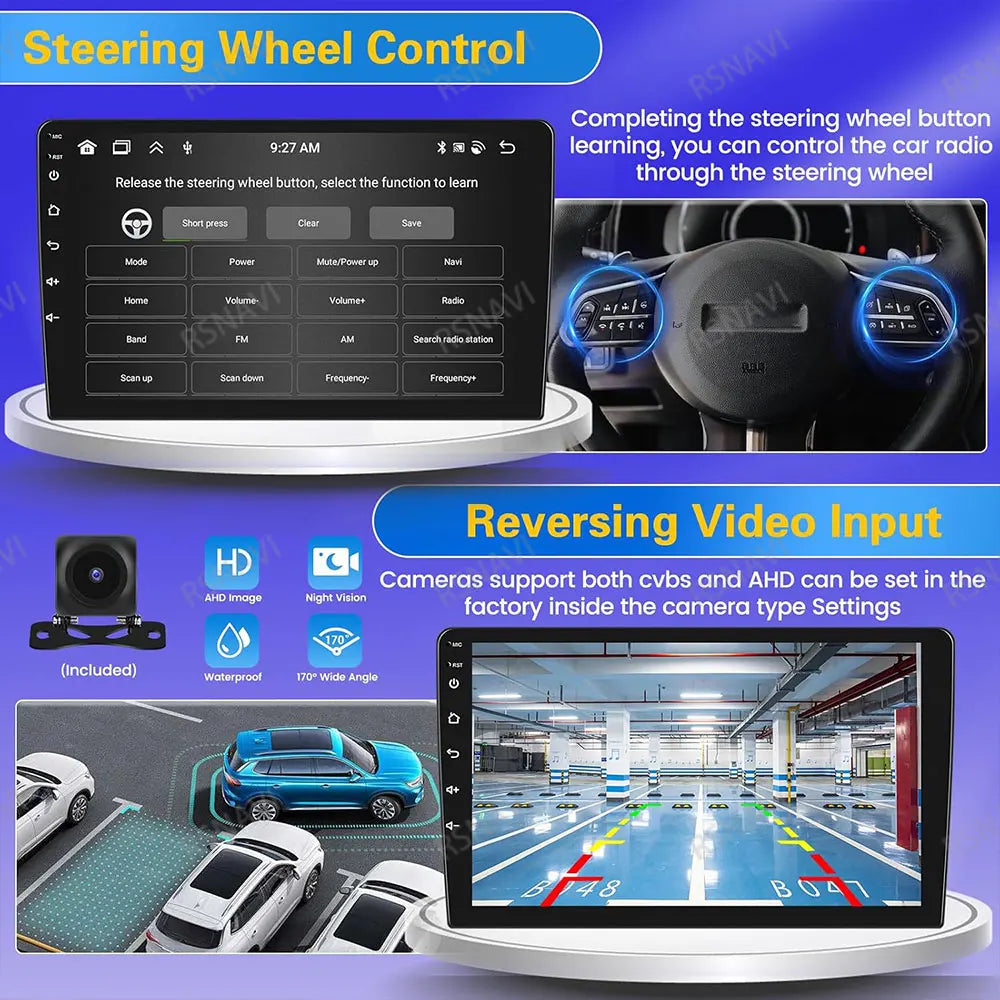 Android Car Stereo for Toyota Auris E150 (2006–2012) — Wireless CarPlay, Android Auto, GPS, WiFi