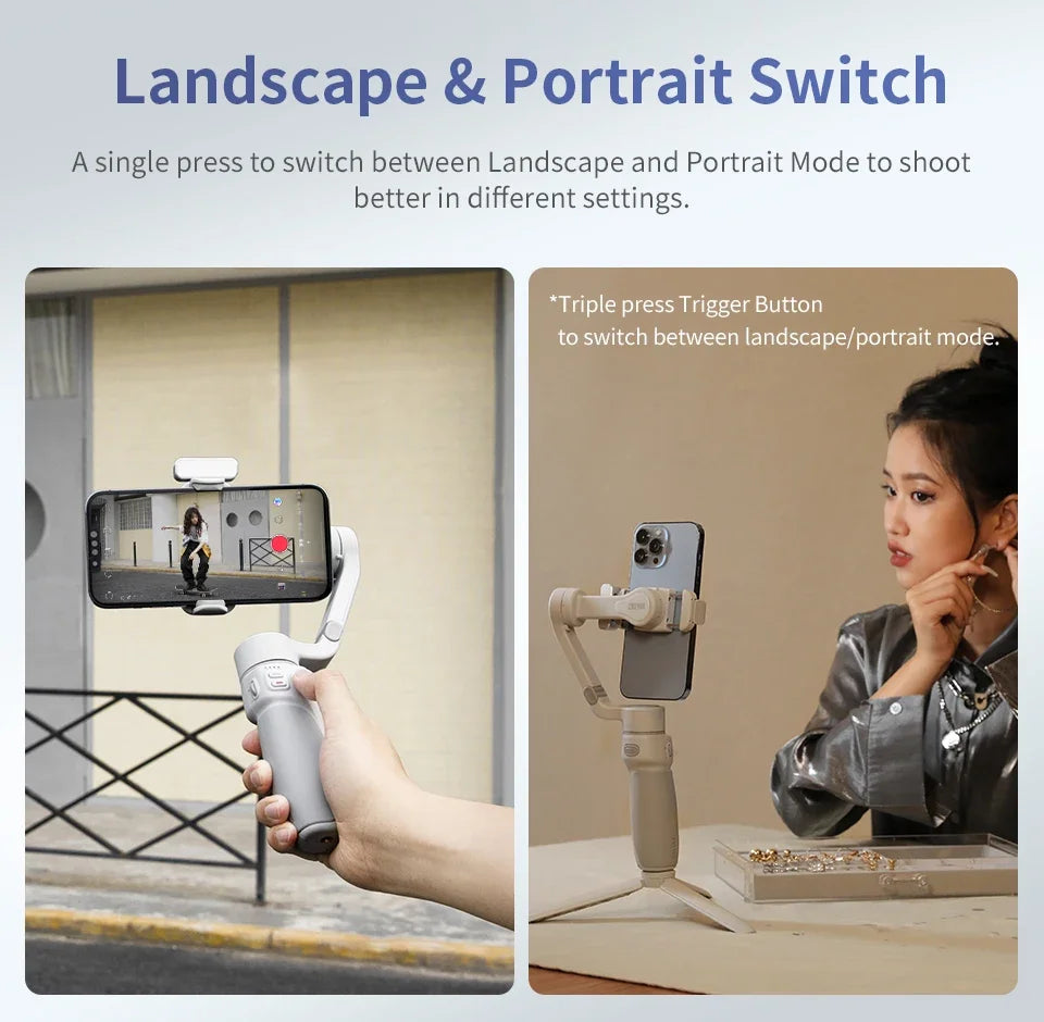 ZHIYUN Smooth Q4 3-Axis Smartphone Gimbal Stabilizer – For iPhone, Samsung, Huawei & Xiaomi