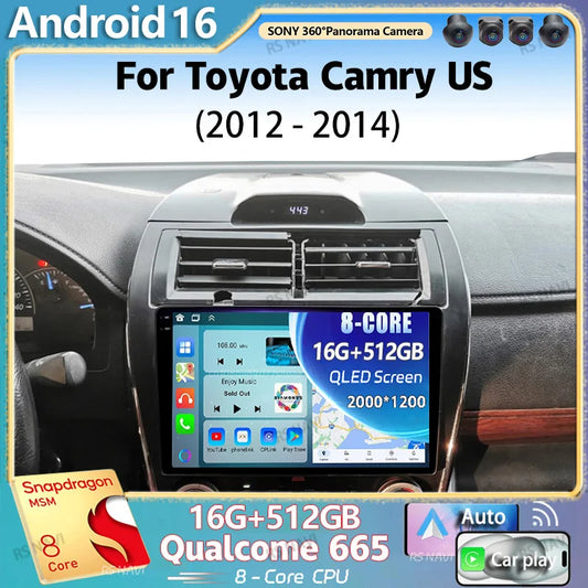 Car Stereo with Apple CarPlay & Android Auto, Compatible with Toyota Camry