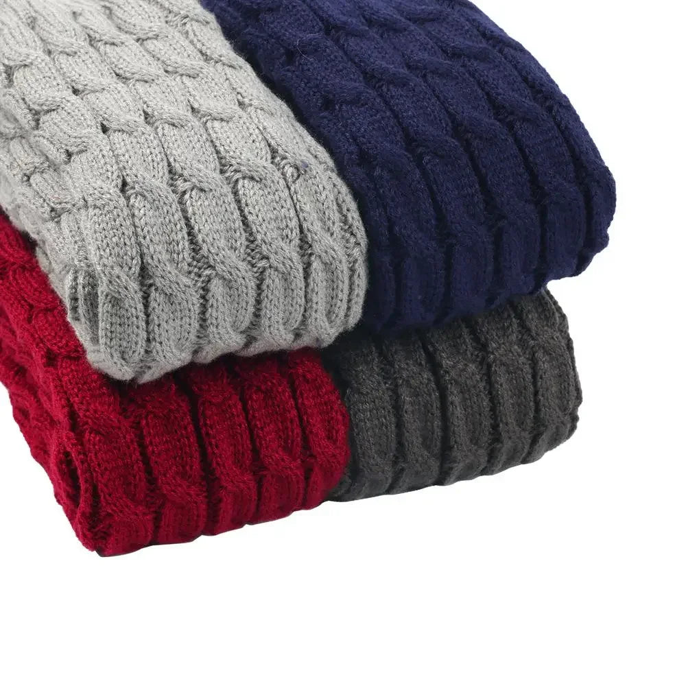 Women's Fleece Lined Knit Leg Warmers - Tall Crochet Boot Covers - photo 4