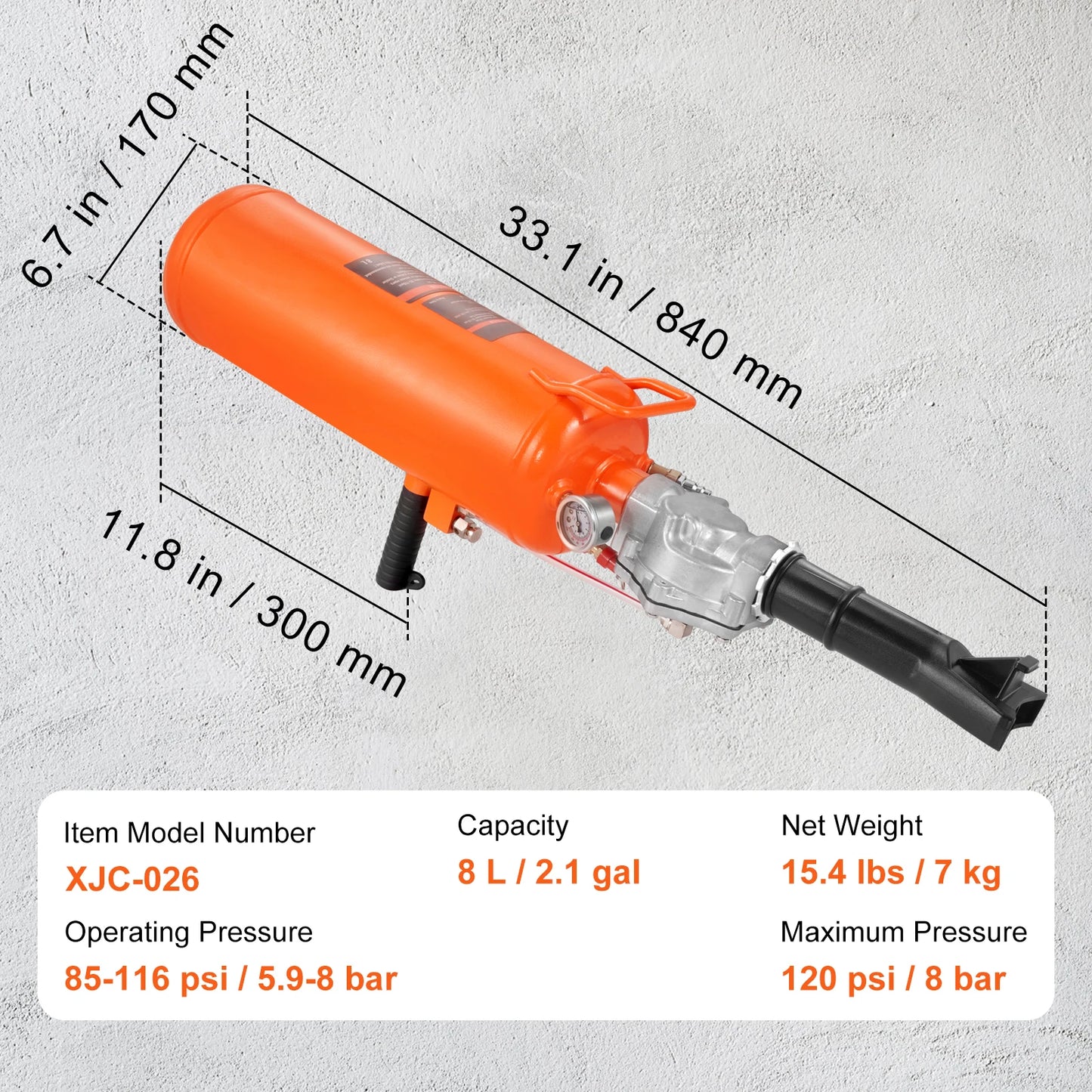 SucceBuy Tire Bead Seater 8L Air Tire Bead Blaster 120 PSI Handheld Bead Seater Upgraded Portable Tire Inflator Tool for Truck