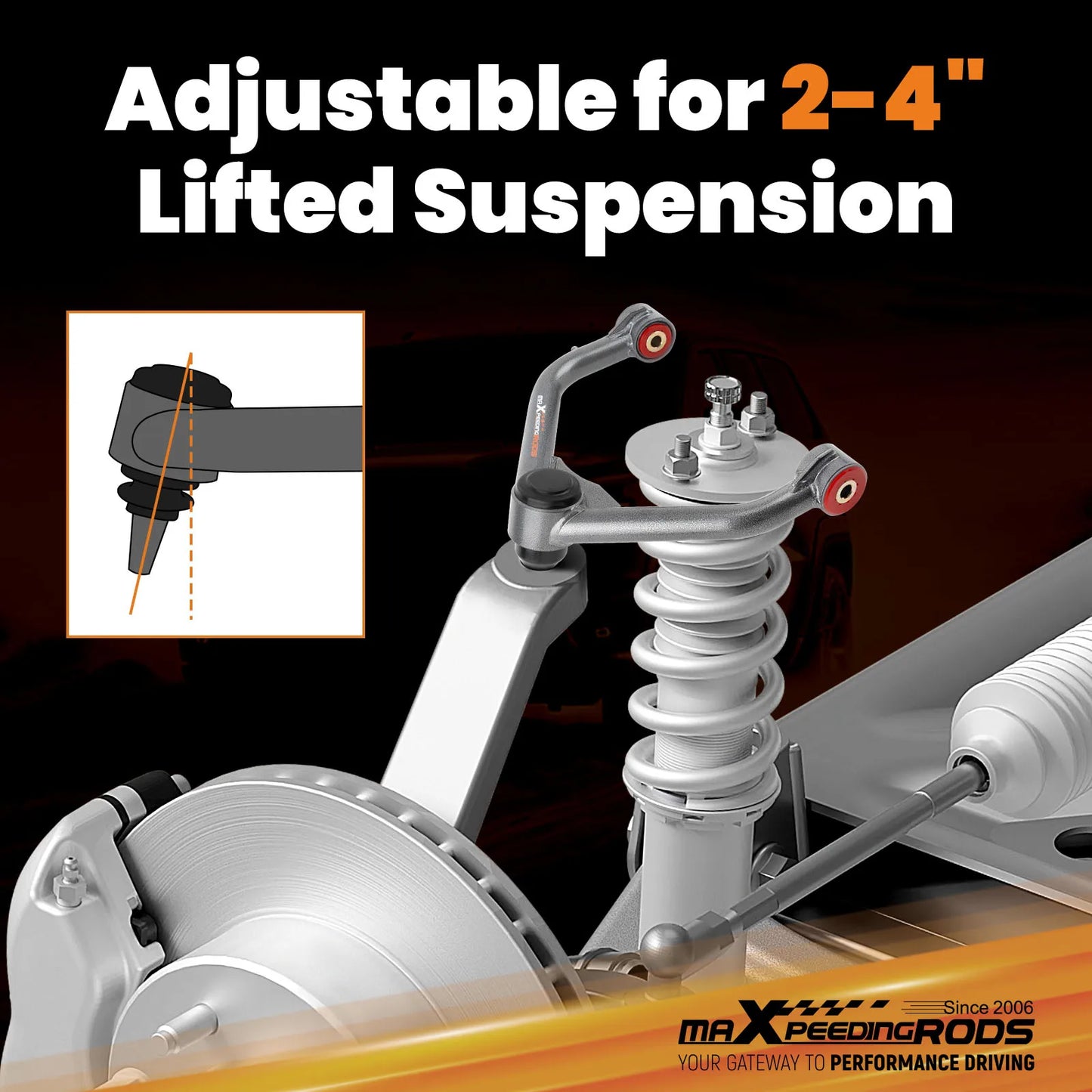 Upper Control Arms 2-4in Lift for Dodge Ram 1500 4WD (2006-2022)