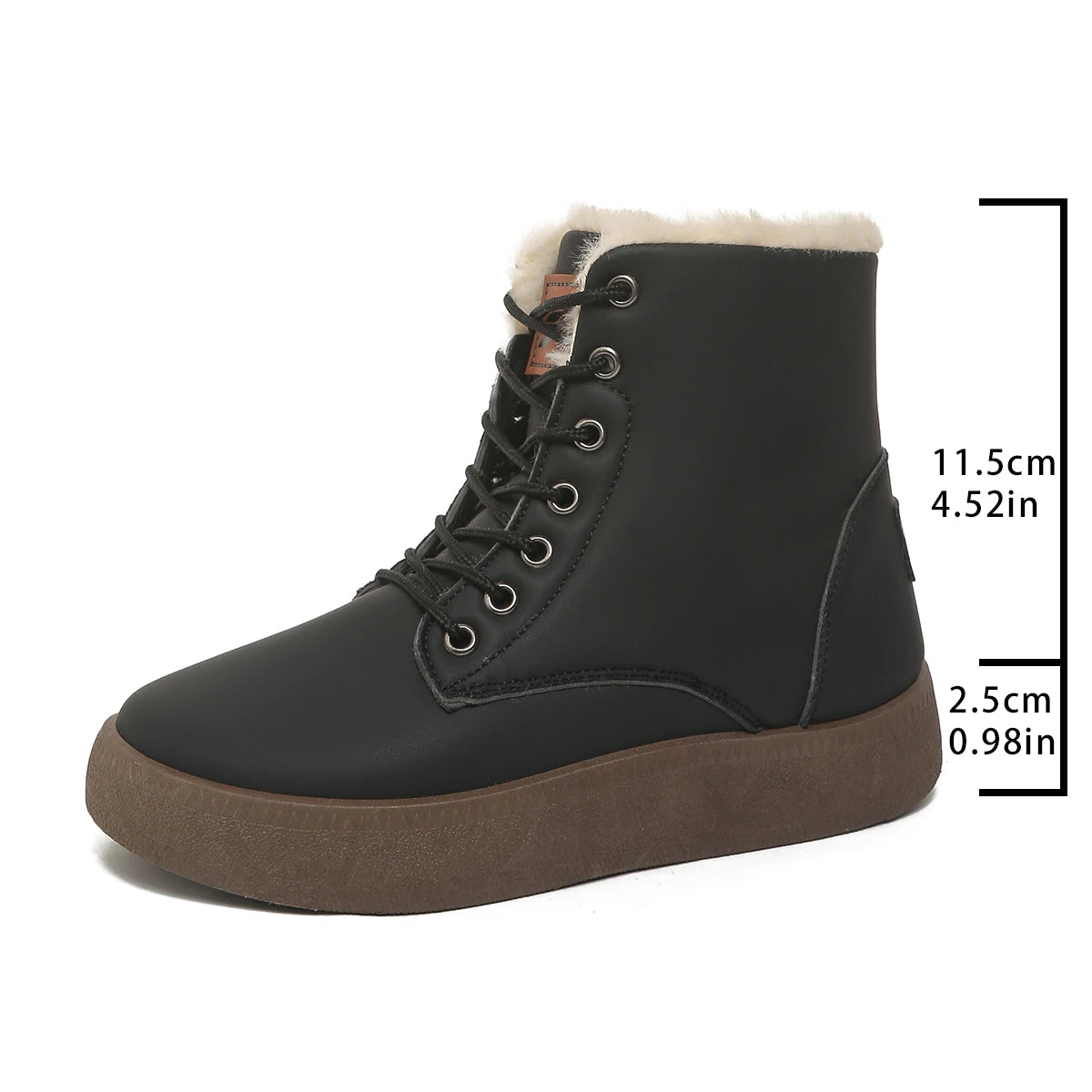 Women's Plush Lined Flat Snow Boots - Anti-Slip Winter Boots - photo 8