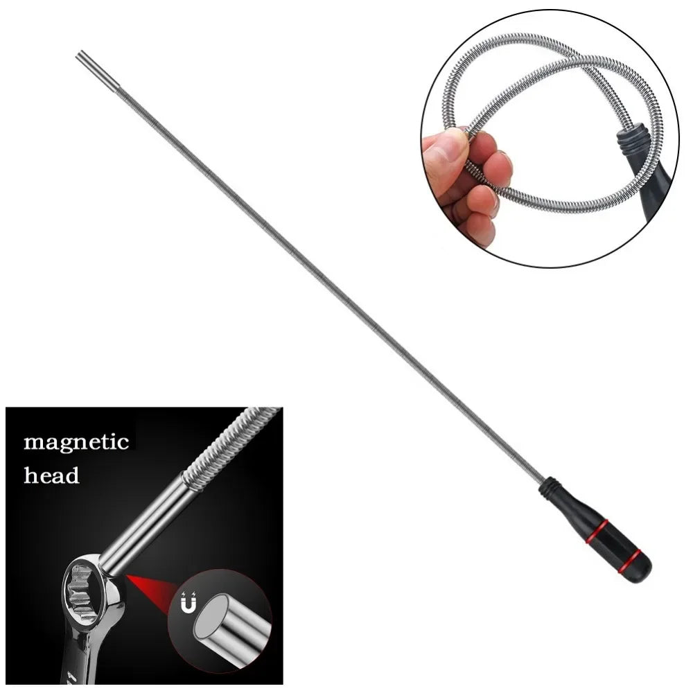 Telescopic Adjustable Magnetic Pick-Up Tools Magnetic Telescopic Magnet Grip Long Pen Telescopic Magnet Stick with LED Light
