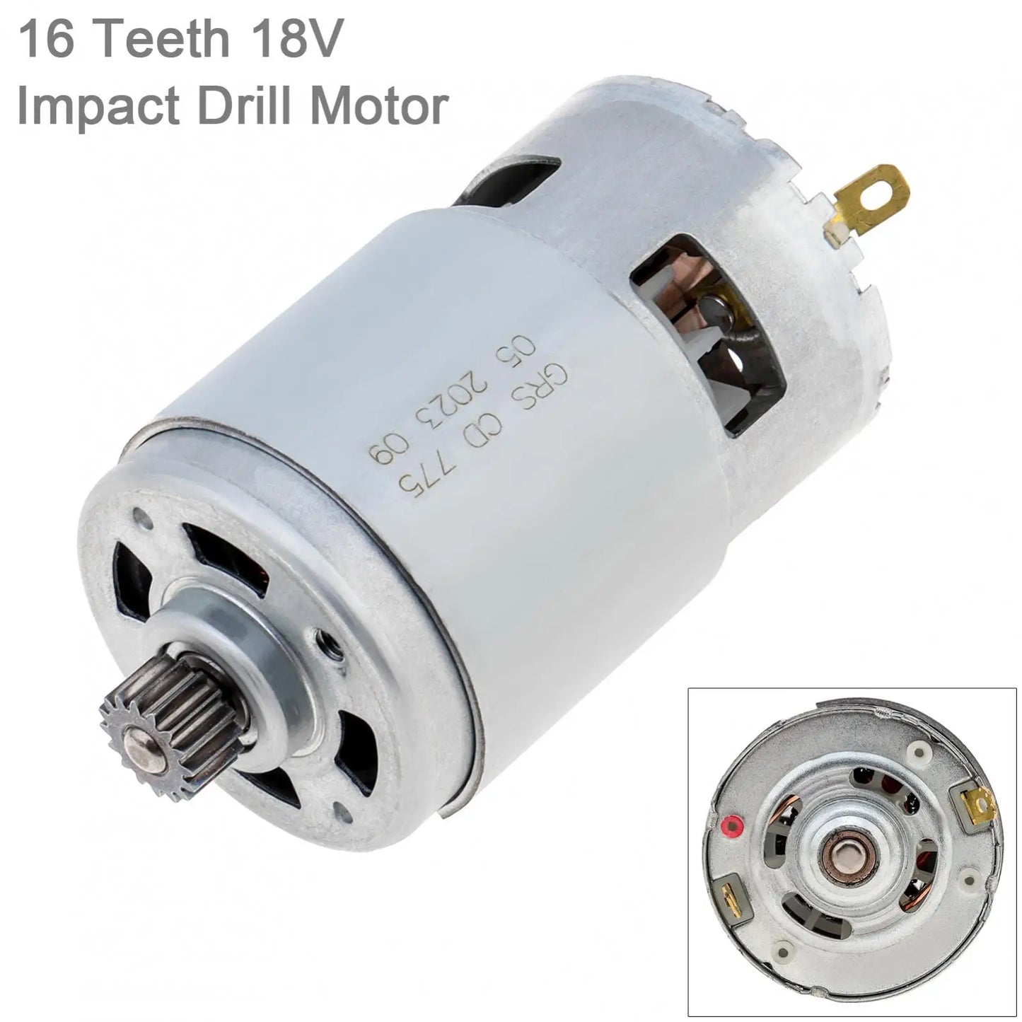 775 DC Motor 18V 16 Teeth Micro Motor Engine Fit for Makita Impact Drill / Electric Motor Drill Gear Impact Drill Motor