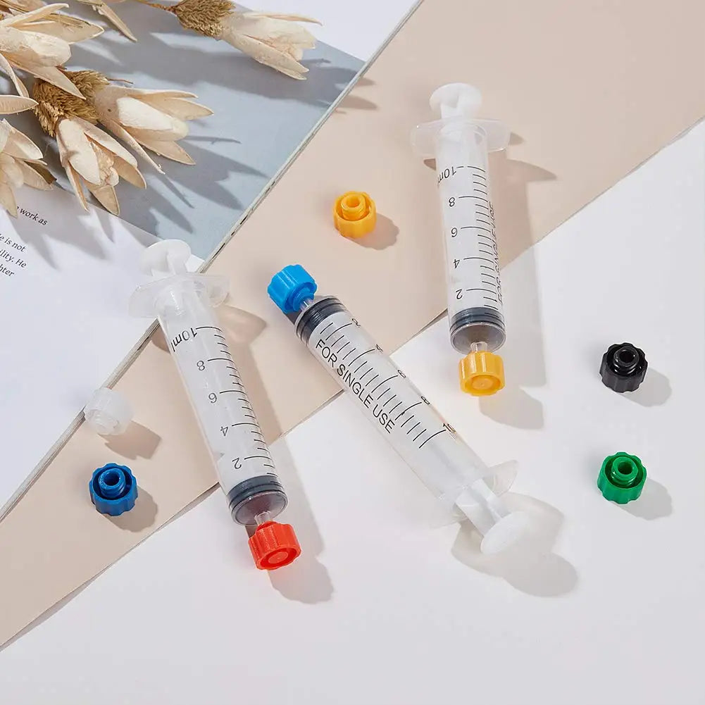140 Pc Luer Lock Syringe Tip Caps, 7 Colours Lab Supplies