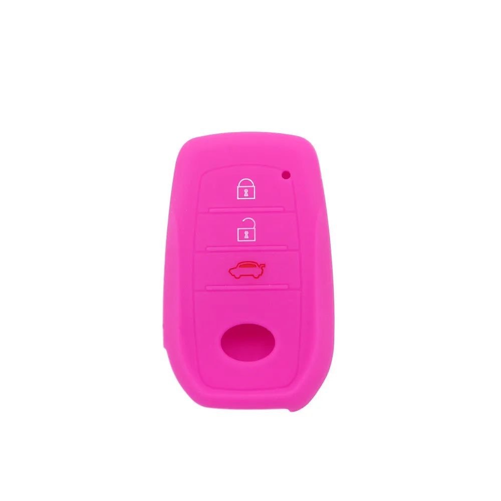 Car Key Silicone Case For Toyota Highlander Land Cruiser Riez 86 Rav4 Prado Innove Camry Hilux 3 Buttons Remote Key Supplies