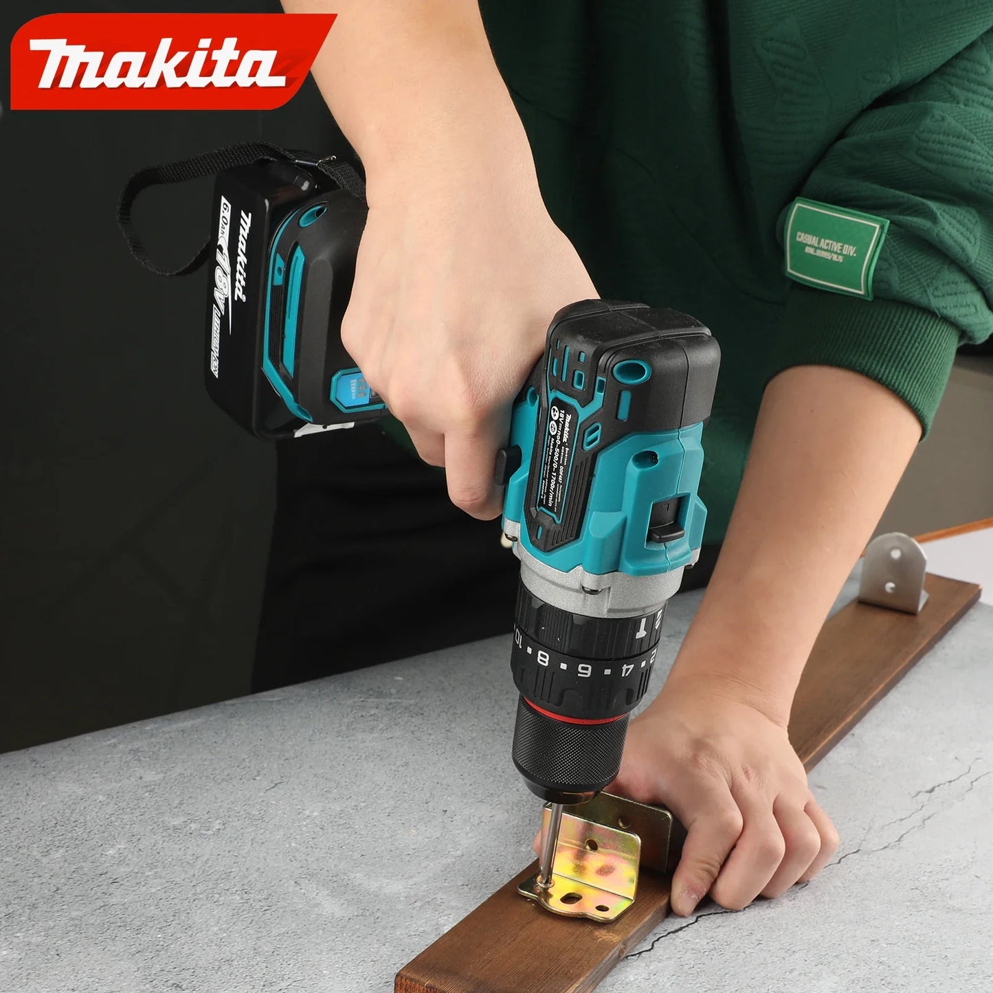 Makita DDF487 18V Brushless Cordless Drill Driver – Lithium Battery Compatible, UK/US/AU/EU Plug