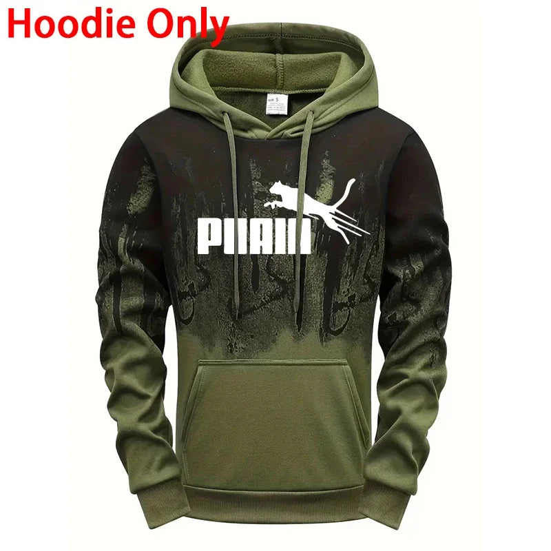 Hooded Sweatshirt and Sweatpants Outdoor Sports Jogger Suit Men's Set/Hoodie/Pants Autumn Winter Daily Casual Fashion Sportswear
