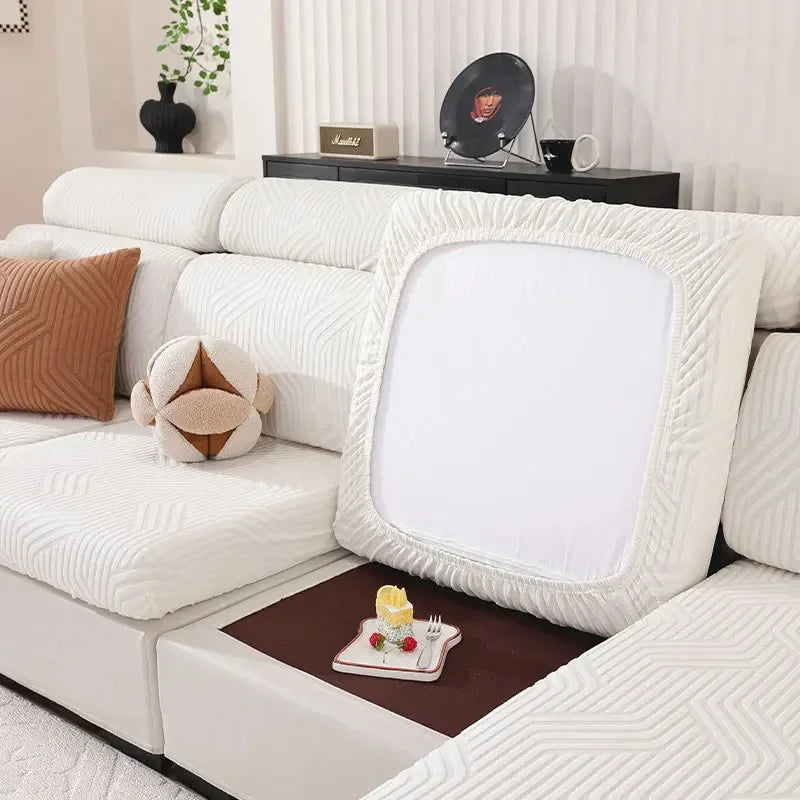 Jacquard Sofa Seat Covers Thickened Stretchable Sofa Covers Elastic Sofa Seat Cushion Covers Spandex Furniture Protective Covers