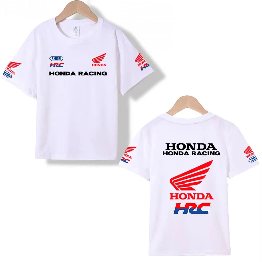 Summer Honda Motorcycle Short Sleeve Factory Team Racing Suit Cbr 650 Gold Wing Men's and Women's Cycling Cotton Loose T-Shirt