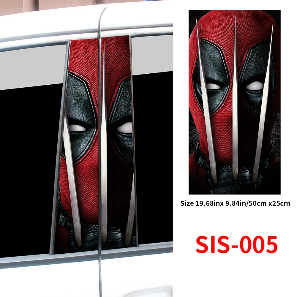 Anime Hero Car Stickers Auto B-pillar Car Center Column Decoration Cover Scratches Waterproof Sunscreen Vinyl Decals Accessories