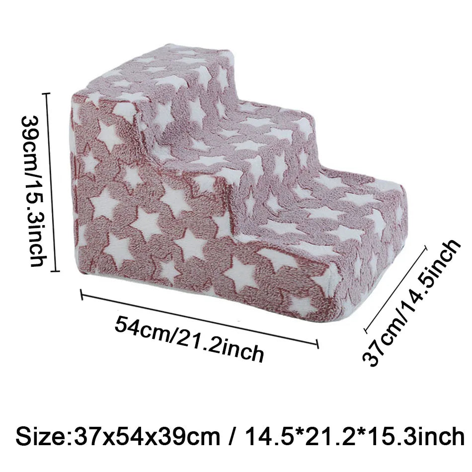 3 or 4 Step Foam Pet Stairs - Detachable Dog Ladder