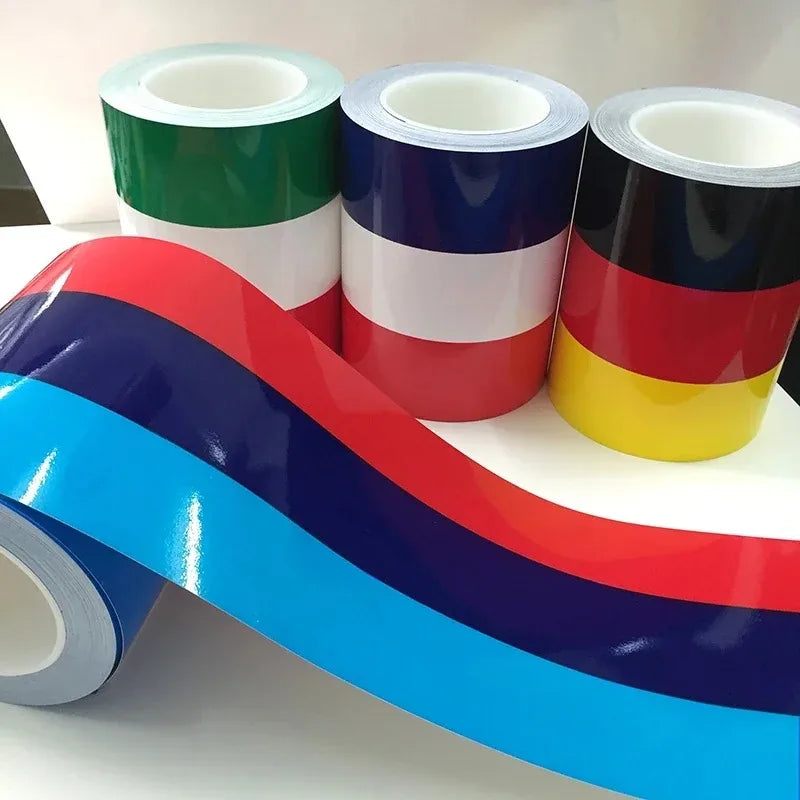 1M Pesonalized Car Sticker ThreeColored For Germany Italy French Russia National Flag Sticker Body Vinyl Decal  Styling Stickers